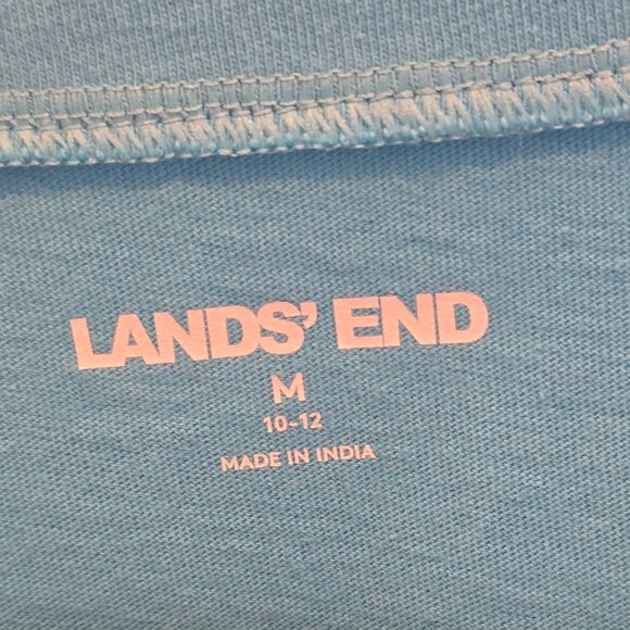 Lands End 100% Cotton Blue Midi Dress Size Medium - Picture 6 of 7